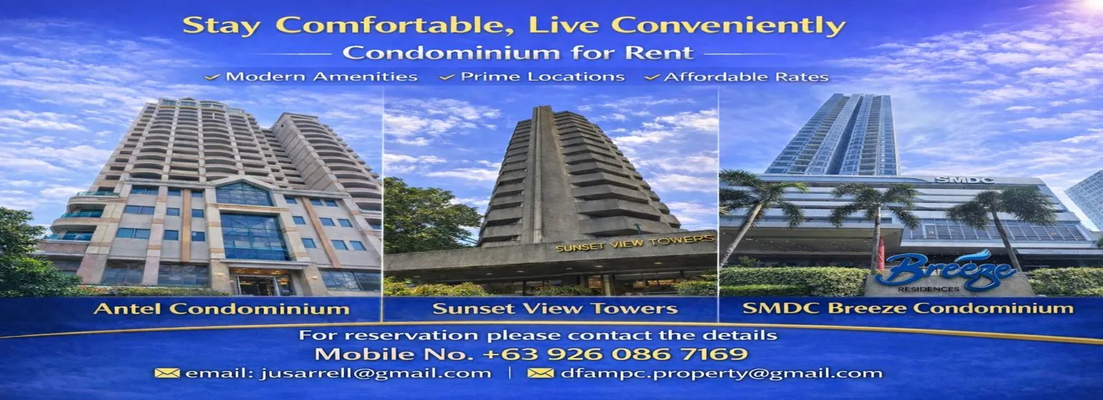 DFAMPC homepage advertisement